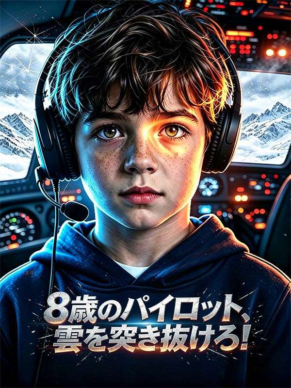 8歳のパイロット、雲を突き抜けろ!